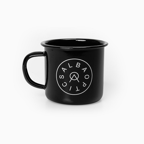 ESSENTIALS CAMPFIRE MUG LOGO BLACK